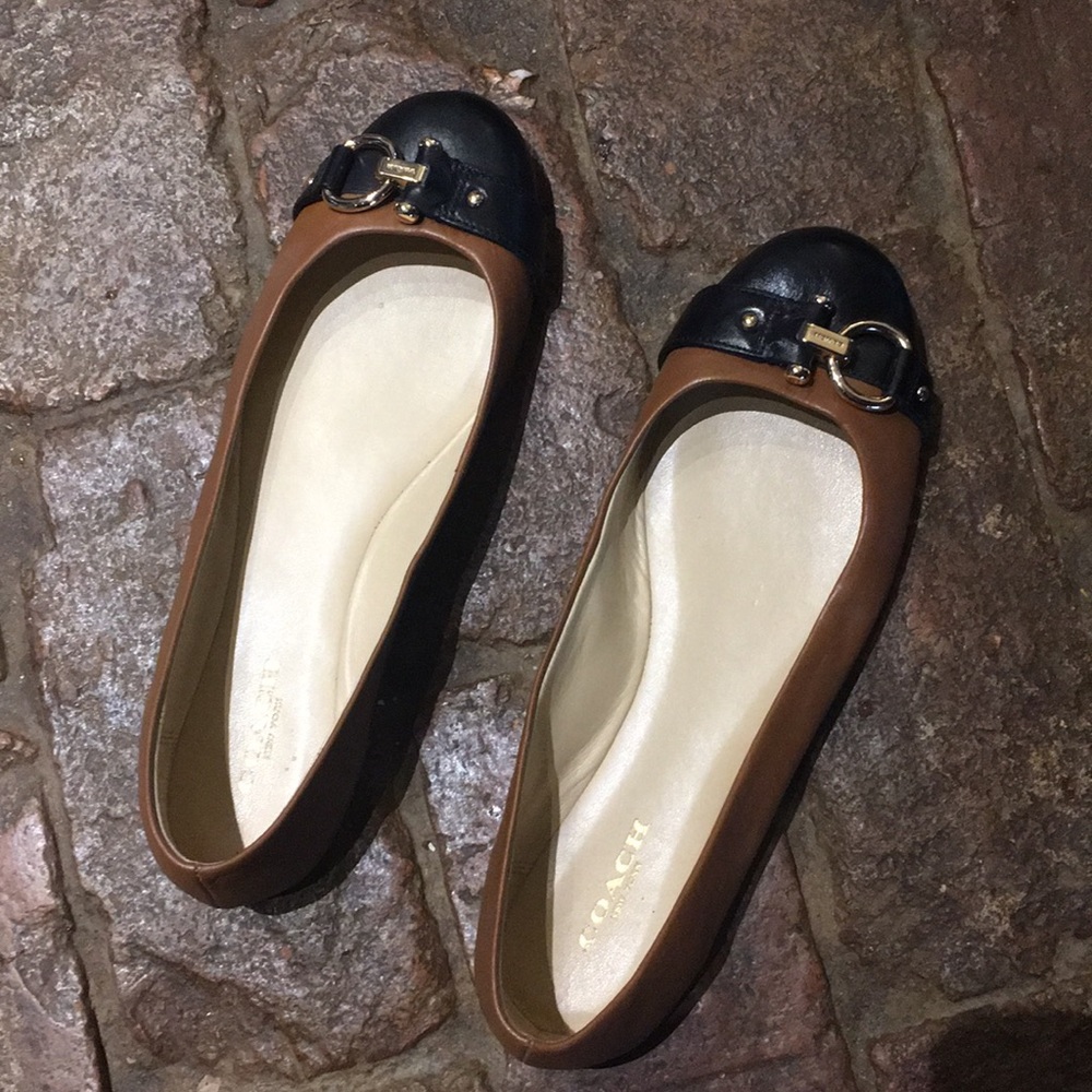 Coach leather flats